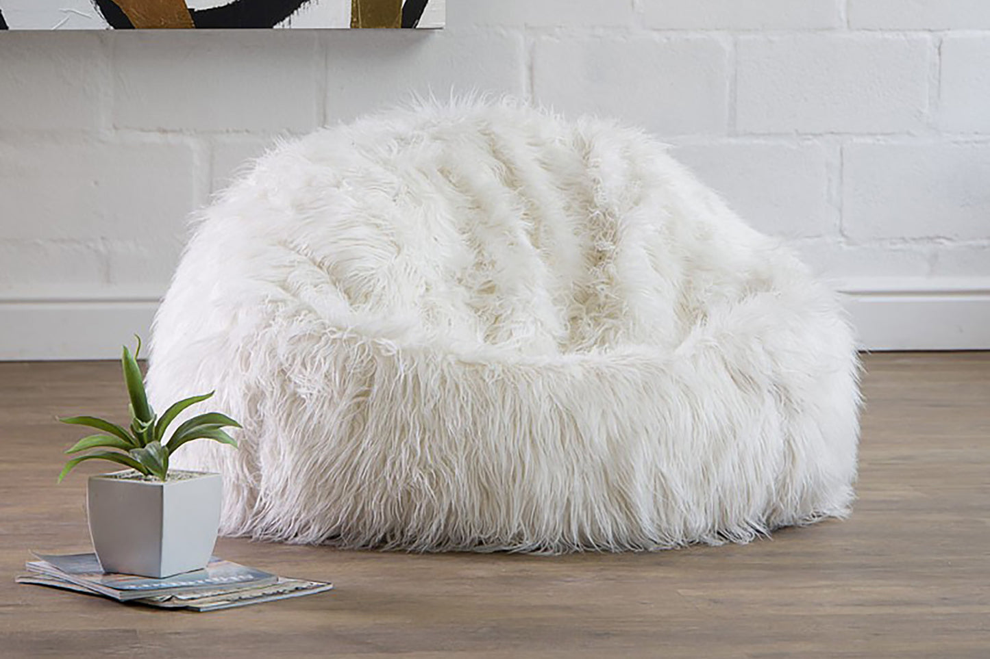 Layla fur bean bed
