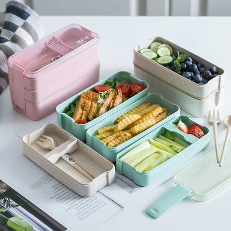3 layer lunchbos bento style